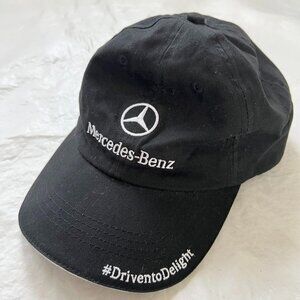 Mercedes-Benz Hat Cap Black Embroidered Logo Adjustable Strap Dad baseball